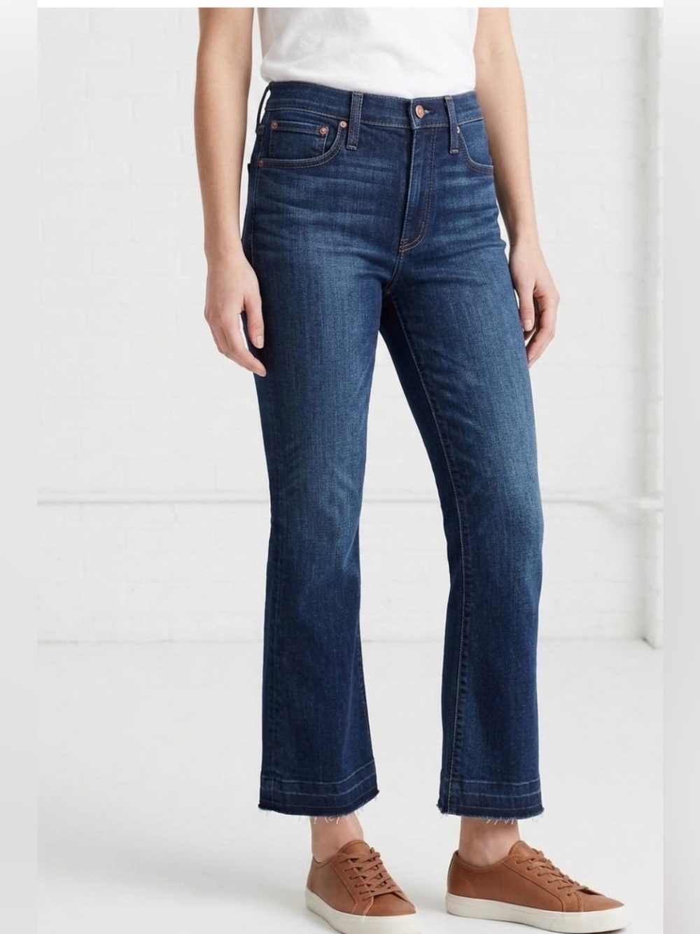J. Crew Women's Blue Billie Demi-boot Crop Jeans Size 27 Loma Vista Wash